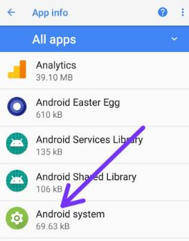 Android-järjestelmän asetukset 8.1 Oreossa