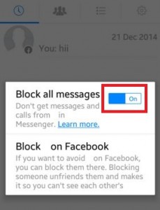 estä yhteystiedot Facebook Messenger -sovelluksessa