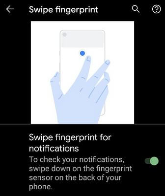 Käytä pyyhkäisemällä sormenjälkeä ilmoitusten saamiseen Pixel 2 XL: ssä